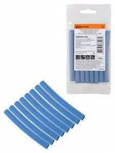 TDM Набор трубок термоусаживаемых, клеевых "Моноцвет, синий 7,9/2,65 SQ0548-2706