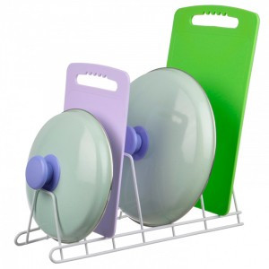 Подставка д/крышек Bosito, 16*18*34см, хром,103694 Рыжий Кот