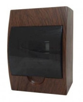 EKF PROxima бокс (корпус) пластик ЩРН-П- 6 модулей навесной ДУБ (темное дерево) IP41