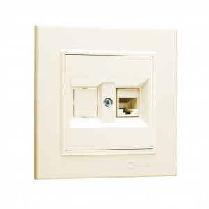 Makel Karea роз. компьют. СУ 1 мест. крем. (RJ45) 56010035