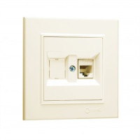Makel Karea роз. компьют. СУ 1 мест. крем. (RJ45) 56010035
