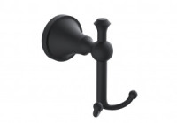 DIADONNA Крючок для ванной настенный двойной, металл, черный, D8005BL
