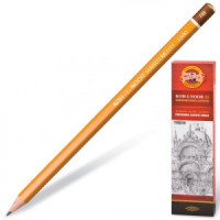 Карандаш ч/гр KOH-I-NOOR 1500, 1шт., 6B, без резинки, корпус желтый, заточ. 180482