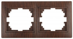 ЭРА Intro Plano рамка, СУ 2 мест. горизонт. венге, 1-502-10 0388