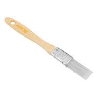 Кисть плоская для лаков &quot;Евро&quot; 3/4&quot;, искусственная щетина, деревянная ручка MTX