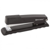 Степлер №24/6, 26/6 металлический BRAUBERG &quot;Office&quot;, до 30 листов, полнозагрузочный, черный, 228610