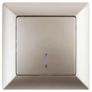 ЭРА Intro Solo выкл. СУ 1 кл. инд 10А IP20, шампань 2741