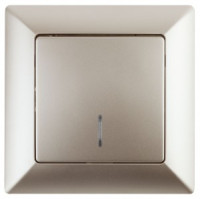 ЭРА Intro Solo выкл. СУ 1 кл. инд 10А IP20, шампань 2741