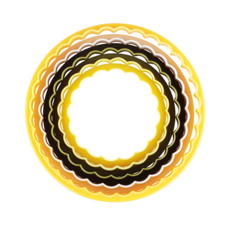 SATOSHI Набор форм для печенья/салатов/десертов 5пр, 4,8-5,8-6,8-7,8-8,8х3,5см, пластик