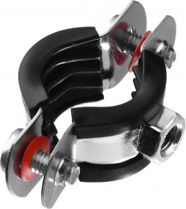 Хомут трубный с гайкой, оцинкованный, 1/2", 10шт, ЗУБР Мастер 37850-20-24