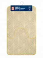 Набор ковриков для ванной и туалета( 45x75см и 45x45см)Base песочный,19189/ Еврогарант