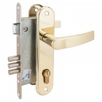 Рязань ЗВ 4-3 латунь 78102 Замок врезной с/руч (9)