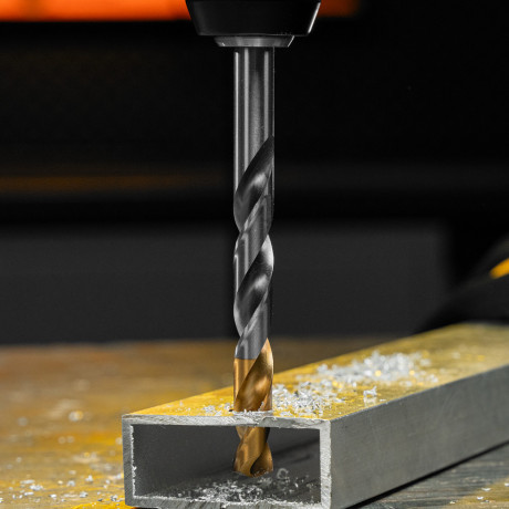 Сверло спиральное по металлу 11 x 142 мм, Р6М5, Golden Tip  Denzel