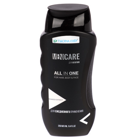 Шампунь-гель для душа мужской ТЫСЯЧА ОЗЁР FOR MEN с экстрактом водорослей, 250мл