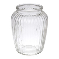 Ваза, 14х18,5 см, стекло, прозрачная