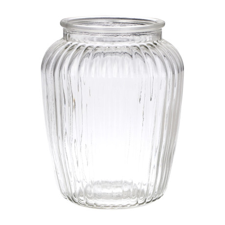 Ваза, 14х18,5 см, стекло, прозрачная
