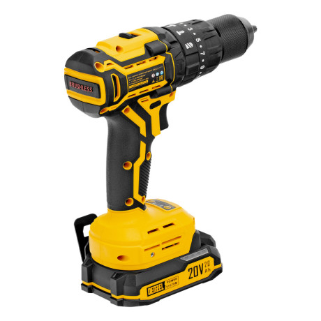 Дрель-шуруповерт аккумуляторная ударная бесщет. CIDH-BL-20, Li-Ion, 20 В// Denzel