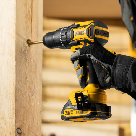 Дрель-шуруповерт аккумуляторная ударная бесщет. CIDH-BL-20, Li-Ion, 20 В// Denzel