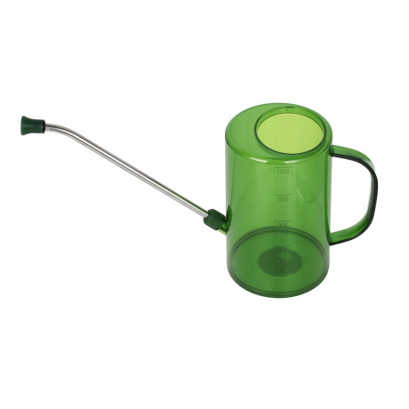 Лейка для комнатный растений тм INBLOOM, 1.5л, 18х11.5 см, РР, PS, металл, зеленый