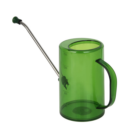 Лейка для комнатный растений тм INBLOOM, 1.5л, 18х11.5 см, РР, PS, металл, зеленый