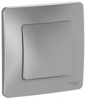 Systeme Electric BLANCA выкл. (перекл. проходной) СУ 1 кл. 10А алюм. (пл.осн.) BLNVS010603 (10!)