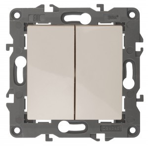 ЭРА Elegance мех .выкл. (перекл.) СУ 2 кл. (перекрестный) 10А, 250В сл. кость автоклеммы 14-1112-02