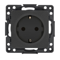 EKF Стокгольм мех. роз. СУ 1 мест. 16А (земля, шторки) черный автоклеммы (корпус PC) EZR16-028-10