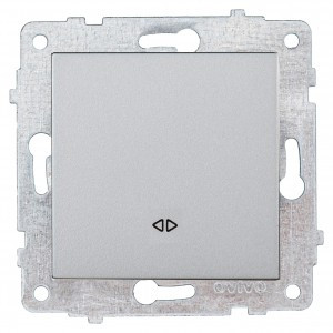 OVIVO мех. выкл. СУ 1 кл. 10А (перекрестный) серебро (ко всем рамкам) 600-000210-214