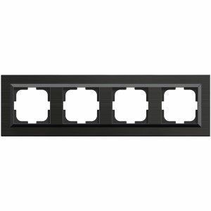 OVIVO Рамка СУ 4 местн. QUANTUM, антрацит, 405-350000-228