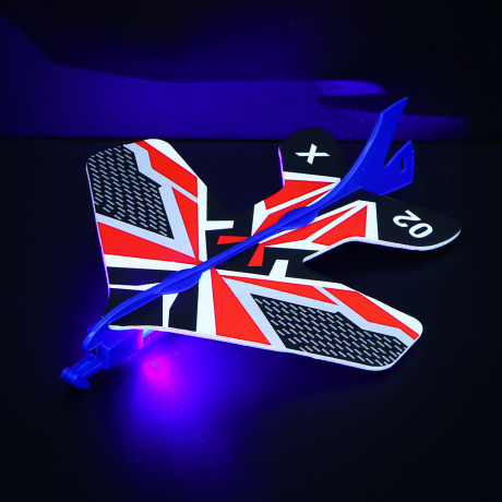 SILAPRO Самолет с запуском 20х16см, 1LED, 3xLR41, PP, пенопласт