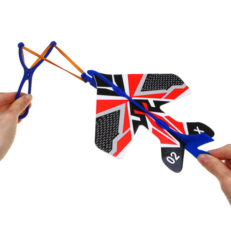 SILAPRO Самолет с запуском 20х16см, 1LED, 3xLR41, PP, пенопласт