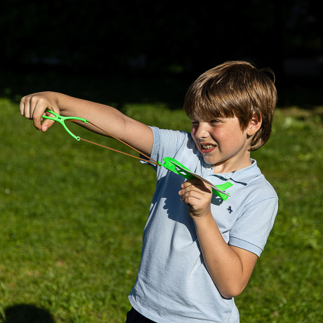 SILAPRO Самолет с запуском 20х16см, 1LED, 3xLR41, PP, пенопласт