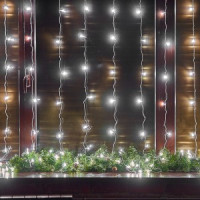 Гирлянда-занавес св/д 3х3м 192LED белый, провод прозрач ULD-C3030-192/DTA WHITE IP20 Uniel