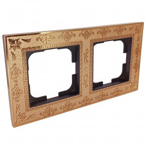 Ovivo Рамка СУ 2 мест. PRIME ELEMENTS ORIENT золото/черный, 403-810017-226