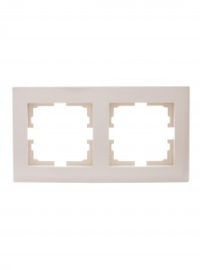 Lezard VESNA рамка СУ 2 мест. (горизонт) крем 742-0300-147