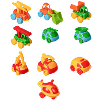 ИГРОЛЕНД Машинки игрушечные Спецтехника мини, пластик, 6,7x11,5x12 см, 10 дизайнов, для детей 3+