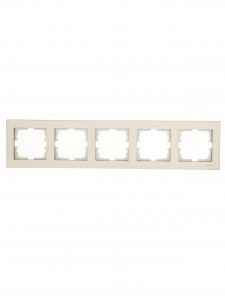 Lezard VESNA рамка СУ 5 мест. (горизонт) титан 742-3700-150