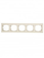 Lezard VESNA рамка СУ 5 мест. (горизонт) титан 742-3700-150