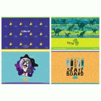 Альбом для рисования 16л., А4, на скрепке BG &quot;World of boys&quot;, эконом Арт.344701