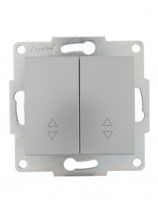 Lezard KARINA мех. выкл. СУ 2 кл. 10А (проходн.) матов. серебро (корп. ABS) 707-4388-106