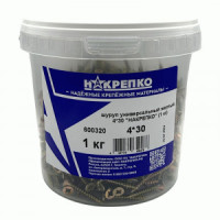 Шуруп универсальный желтый 4*30 (1 кг) 1/6 НАКРЕПКО 600320