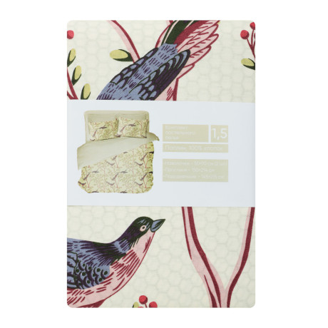 PROVANCE Birds Комплект постельного белья 1,5 (4 предмета), поплин, 100% хлопок