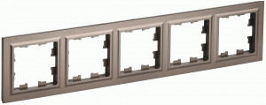 IEK BRITE Рамка СУ 5 мест. РУ-5-БрТБ пластик бронза BR-M52-K45