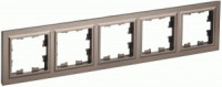 IEK BRITE Рамка СУ 5 мест. РУ-5-БрТБ пластик бронза BR-M52-K45