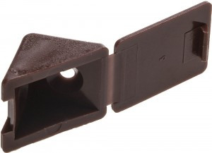 Уголок мебельный ЗУБР с шурупом, цвет кр-дерево, 4,0x15мм, ТФ6, 4шт zu4-308256-5