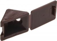 Уголок мебельный ЗУБР с шурупом, цвет кр-дерево, 4,0x15мм, ТФ6, 4шт zu4-308256-5