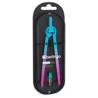 Готовальня Berlingo&quot;Radiance&quot;,2предмета,циркуль 170мм,розов/голубой градиент,пласт.футляр Арт.339134