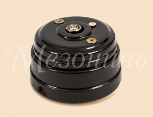 МЕЗОНИНЪ роз. ОУ 1 мест. ТВ, оконечная (SAT) с рамкой (D70x45), черный фарфор GE70321-05