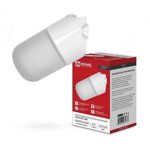 ASD/InHome св-к баня/САУНА наклонный E27-НПС пластик, стекло IP65 101x160 белый 1733