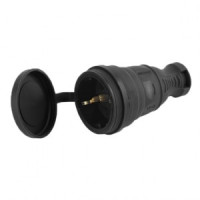 AY-KA (АЙКА) штепсель (разъем) с загл. каучук 2P+PE 1x16А 220-240V IP44 (Турция) 5511700